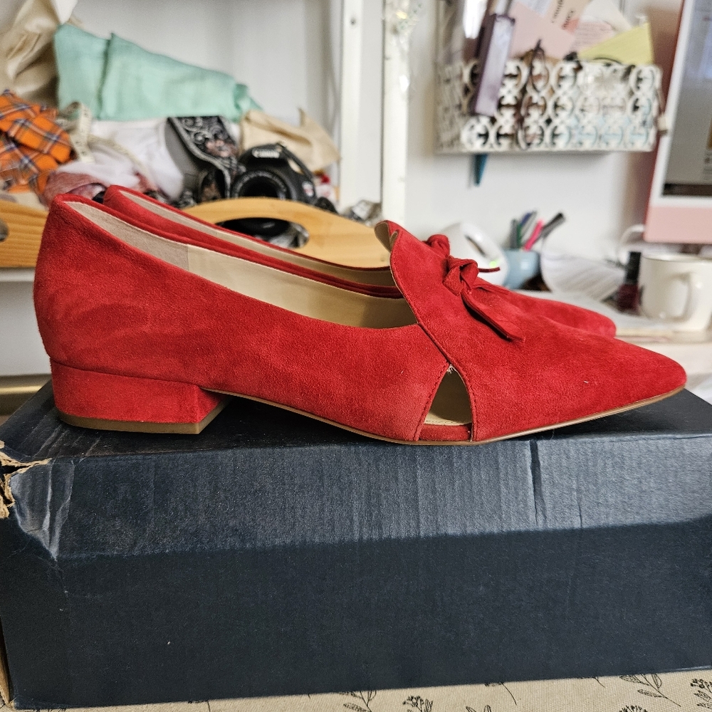 Cole Haan Red Suede Leather Shoes size 9